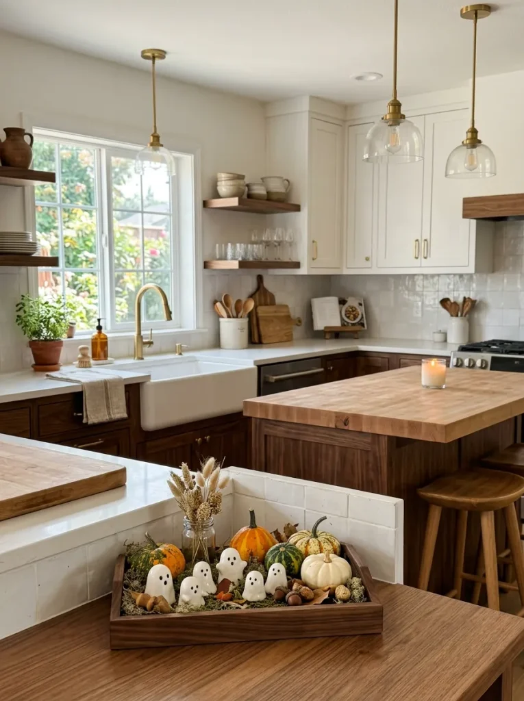 Countertop Ghost and Gourd Tray A vertical 23 realistic Pinterest style photo
