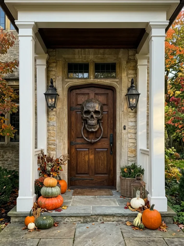 Mount a Heavy Cast Iron Skull or Gargoyle Door Knocker
