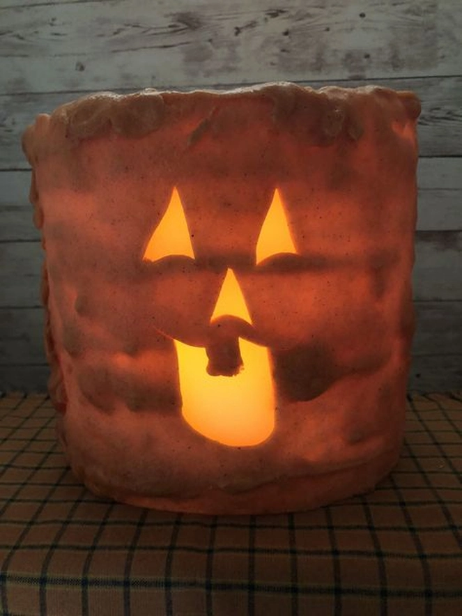 Vintage Halloween decor idea 13: Light Paper-Bag Jack-o'-Lantern Luminarias